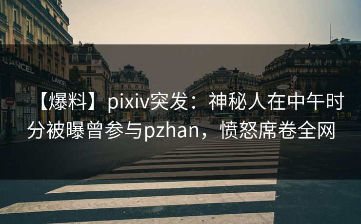 【爆料】pixiv突发：神秘人在中午时分被曝曾参与pzhan，愤怒席卷全网
